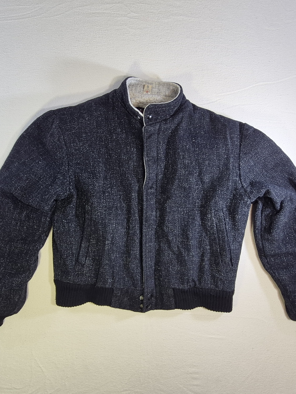 Juniors Navy Zip-Up Bomber Sweater Jacket Size 18 XL